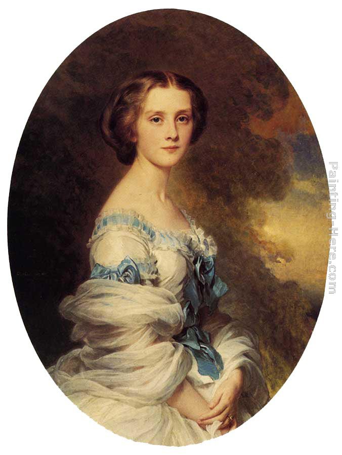 Melanie de Bussiere, Comtesse Edmond de Pourtales painting - Franz Xavier Winterhalter Melanie de Bussiere, Comtesse Edmond de Pourtales art painting